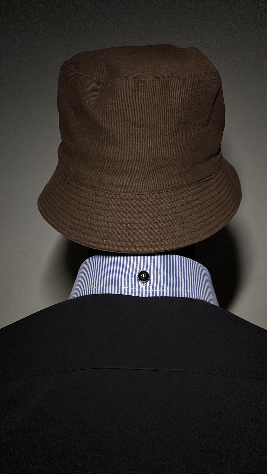 Men's Premium Black Dress Shirt with Blue Striped Contrast Details - Long Sleeve - Image 3